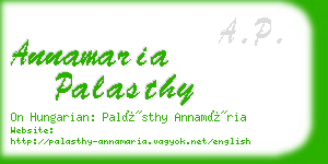 annamaria palasthy business card